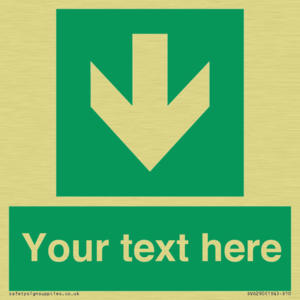 Safe condition Custom arrow down sign